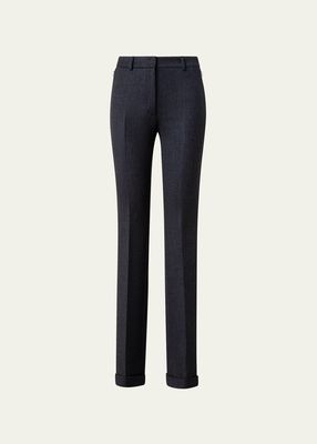 Marisa Double Face Wool Bootcut Pants