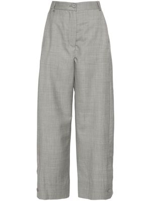 MARK KENLY DOMINO TAN Pome mélange straight trousers - Grey