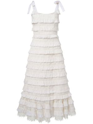 Markarian Annette layered-ruffle dress - White
