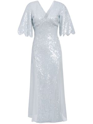 Markarian Emeline sequin midi-dress - White