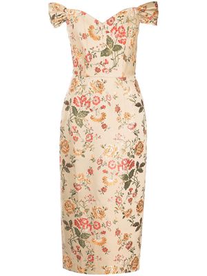 Markarian floral-print day dress - Brown