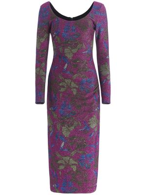 Markarian Jude floral-print metallic dress - Purple