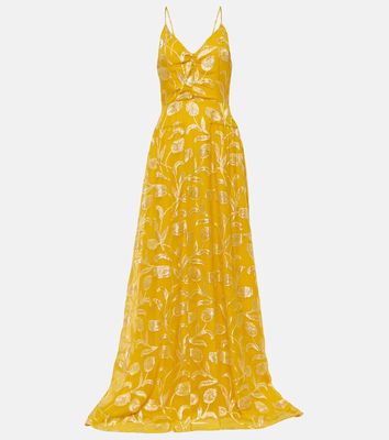Markarian Printed silk-blend gown