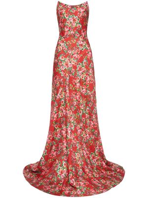 Markarian Tallulah rose-print silk gown - Red