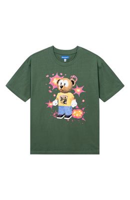 MARKET 32-Bit Bear Cotton Graphic T-Shirt in Fern
