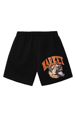 MARKET Beware Crying Graphic Shorts in Black
