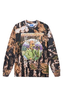 MARKET Big Buck Hunter Camouflage Graphic Long Sleeve T-Shirt