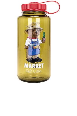 Market Botanical Bear Water Bottle in Sage