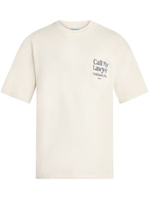 MARKET Call My Lawyer-print T-shirt - Neutrals