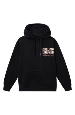 MARKET Call My Lawyer Sign Graphic Hoodie in Black