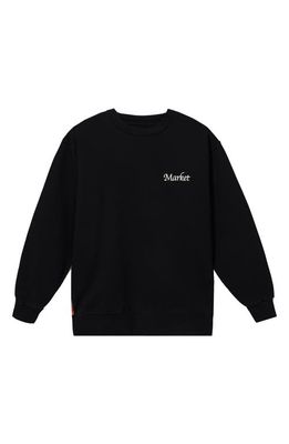 MARKET Colorado Quilt Back Sweatshirt in Black Multi