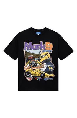 MARKET Express Racing Graphic T-Shirt in Washed Black