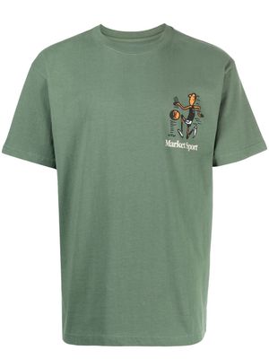 MARKET Head Games cotton T-shirt - Green