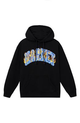 MARKET Icy Hot Graphic Hoodie in Washed Black