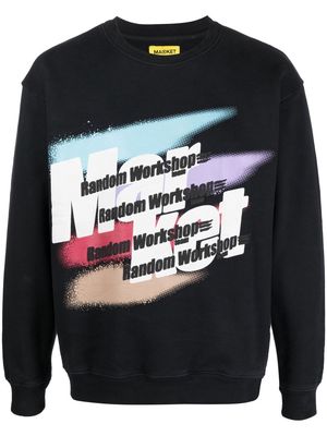MARKET logo-print cotton sweatshirt - Black