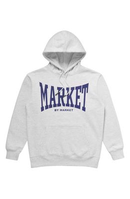 MARKET Persistent Logo Cotton Hoodie in Ash Gray
