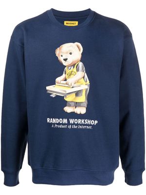 MARKET Random Workshop print sweatshirt - Blue