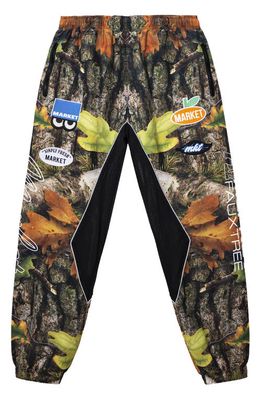 MARKET Reversible Fauxtree Track Pants in Brown Multi