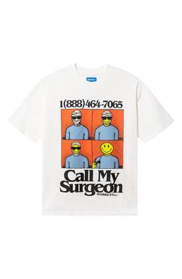 MARKET SMILEY Call My Surgeon Cotton Graphic T-Shirt in Parchment