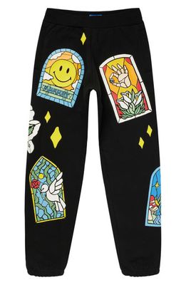 MARKET SMILEY Cathedral Glass Graphic Sweatpants in Black