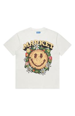 MARKET SMILEY Decomposition Cotton Graphic T-Shirt in Chalk