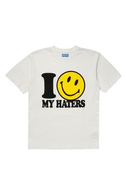 MARKET SMILEY Haters Cotton Graphic T-Shirt in Cream
