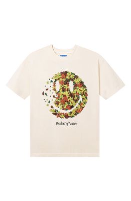 MARKET SMILEY Product of Nature Cotton Graphic T-Shirt in Ecru