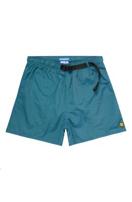 MARKET SMILEY® Tech Belted Nylon Shorts in Diver