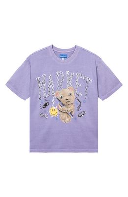MARKET SMILEY Soft Core Bear Graphic T-Shirt in Orchid