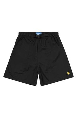 MARKET SMILEY Tech Belted Nylon Shorts in Black