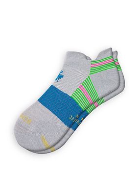 Marled Striped Running Ankle Socks