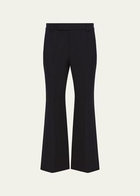 Marlene Tropical Wool Kick-Flare Pants