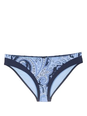 Marlies Dekkers Cache Coeur paisley-print bikini bottoms - Blue