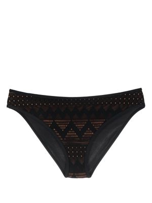 Marlies Dekkers Dolce Vita mesh-detail bikini bottoms - Black