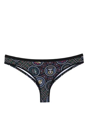 Marlies Dekkers Ecclesia stained-glass print butterfly briefs - Black