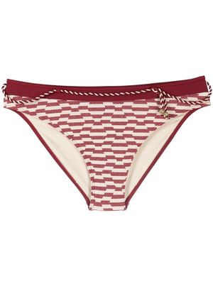 Marlies Dekkers Neptuna sparkle striped bikini-bottoms - Red
