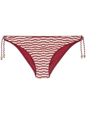 Marlies Dekkers Neptuna striped bikini-bottoms - Red