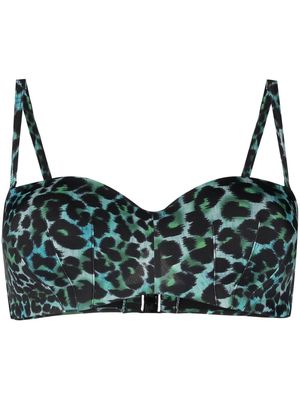 Marlies Dekkers Panthera leopard-print bikini-top - Black