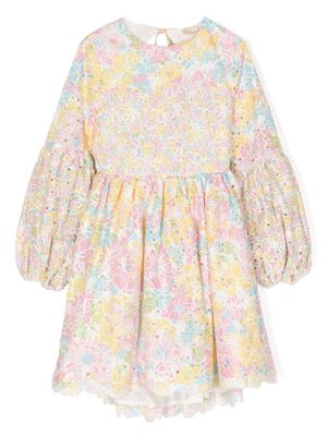 MARLO Amalia floral-embroidered cotton dress - Multicolour