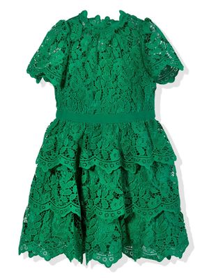 MARLO guipure-lace dress - Green