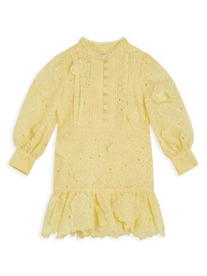 MARLO Harper broderie-anglaise dress - Yellow