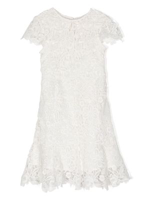 MARLO Holly Jolly floral-lace minidress - White