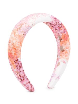 MARLO Hydrangea floral-print headband - Pink