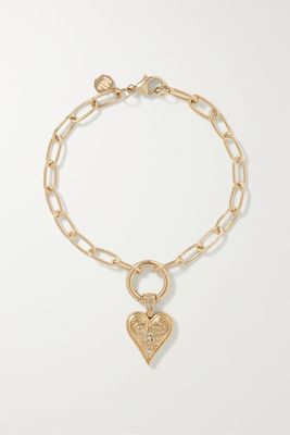 Marlo Laz - Mini Southwestern Heart 14-karat Gold Diamond Bracelet - one size