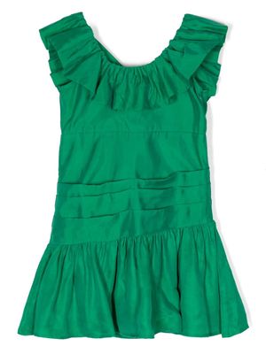 MARLO Nutcracker ruffled minidress - Green