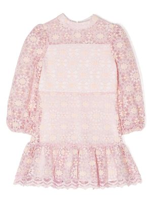 MARLO Olivia ballon-sleeved short dress - Pink