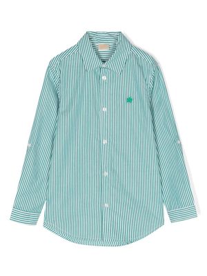 MARLO striped cotton shirt - Green