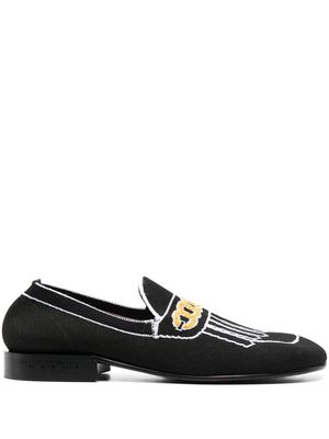Marni 25mm patterned intarsia loafers - Black