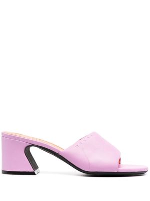 Marni 65mm block-heel leather sandals - Pink
