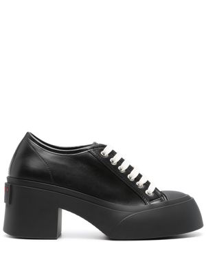 Marni 70mm leather platform sneakers - Black
